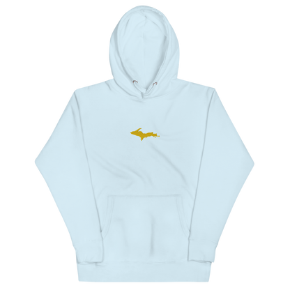 Michigan Upper Peninsula Hoodie (w/ Embroidered Gold UP Outline) | Unisex Premium