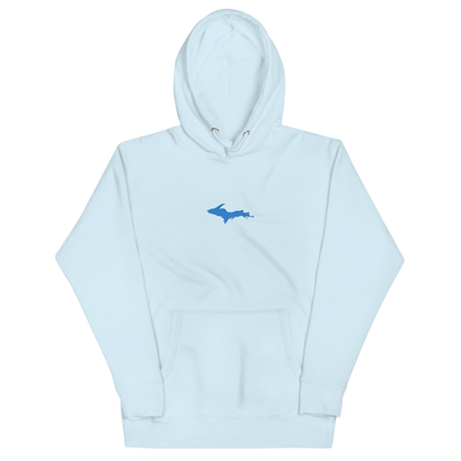 Michigan Upper Peninsula Hoodie (w/ Embroidered Azure UP Outline) | Unisex Premium