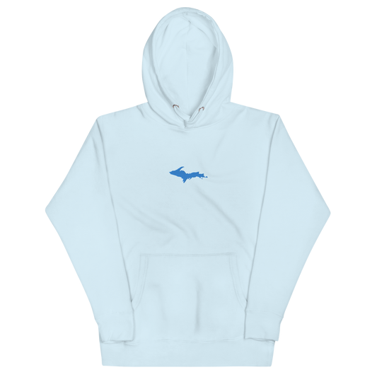 Michigan Upper Peninsula Hoodie (w/ Embroidered Azure UP Outline) | Unisex Premium