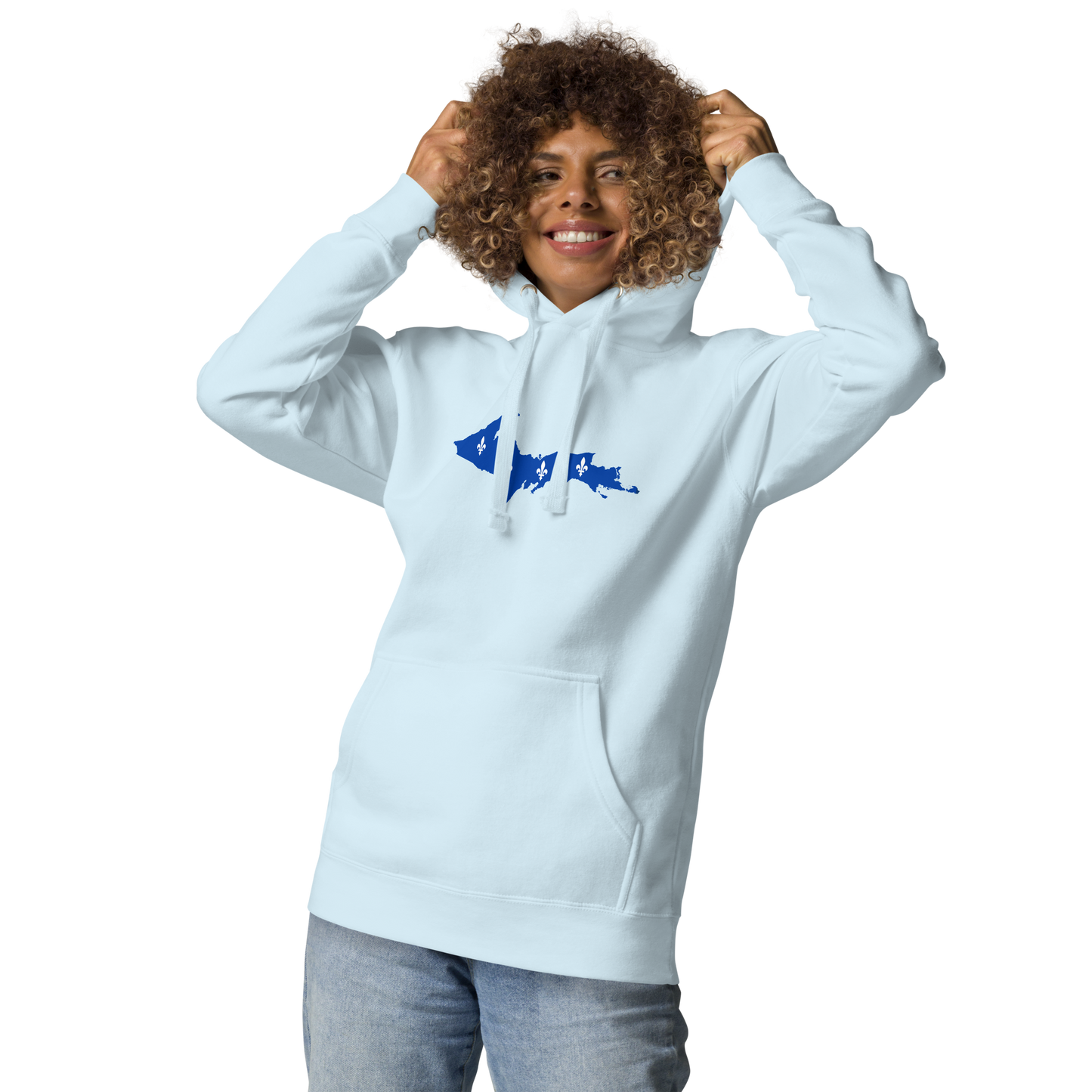 Michigan Upper Peninsula Hoodie (w/ UP Quebec Flag Outline) | Unisex Premium