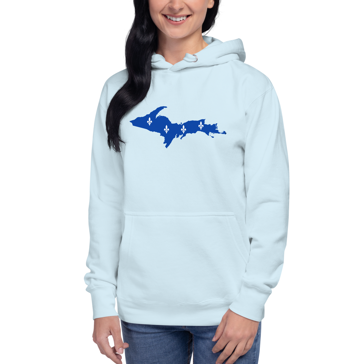 Michigan Upper Peninsula Hoodie (w/ UP Quebec Flag Outline) | Unisex Premium