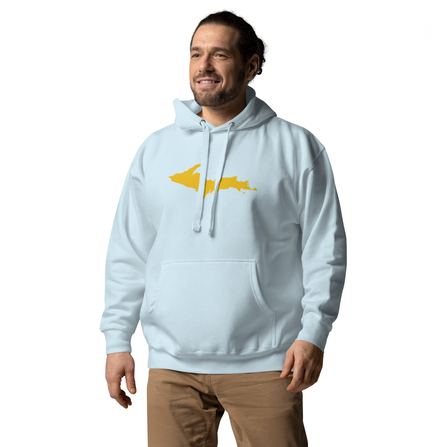 Upper Peninsula Hoodie (w/ Gold UP Outline) | Unisex Premium