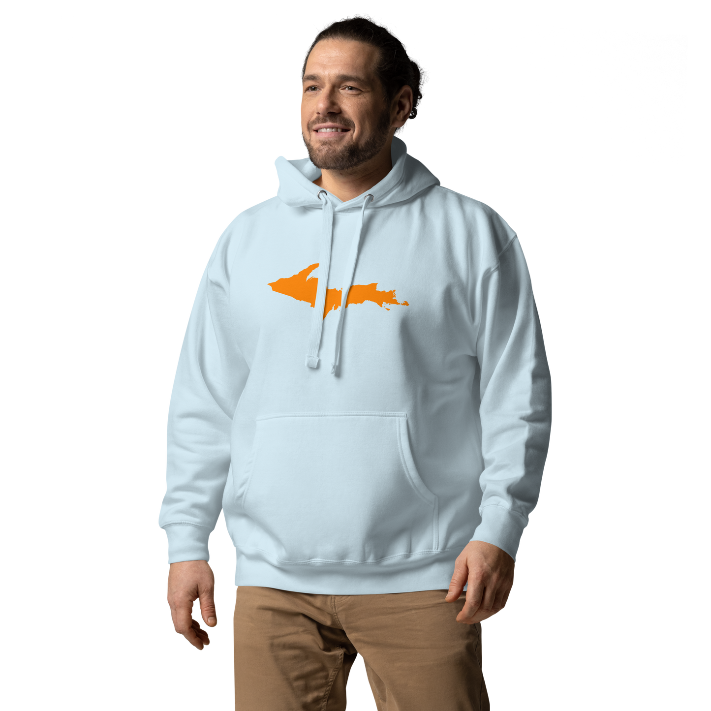 Michigan Upper Peninsula Hoodie (w/ Orange UP Outline) | Unisex Premium