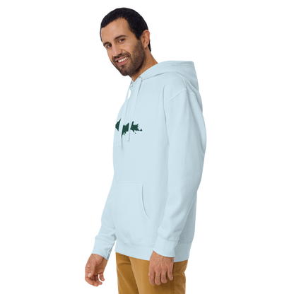 Michigan Upper Peninsula Hoodie (w/ Green UP Outline) | Unisex Premium