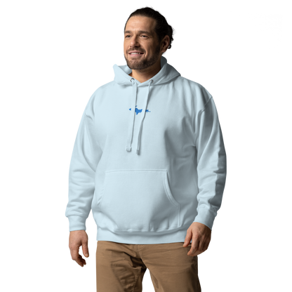 Michigan Upper Peninsula Hoodie (w/ Embroidered Azure UP Outline) | Unisex Premium