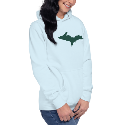 Michigan Upper Peninsula Hoodie (w/ Green UP Outline) | Unisex Premium