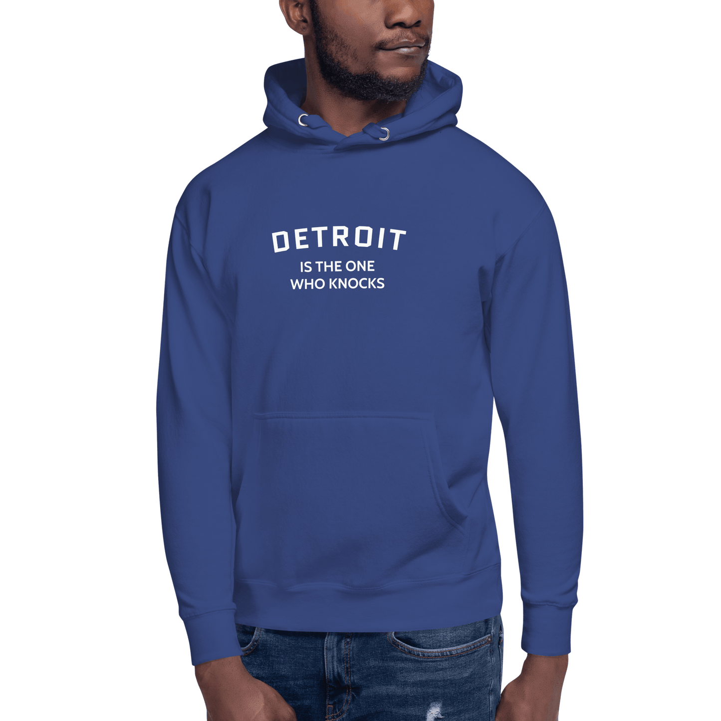 'Detroit is the One Who Knocks' Hoodie | Unisex Premium - Circumspice Michigan