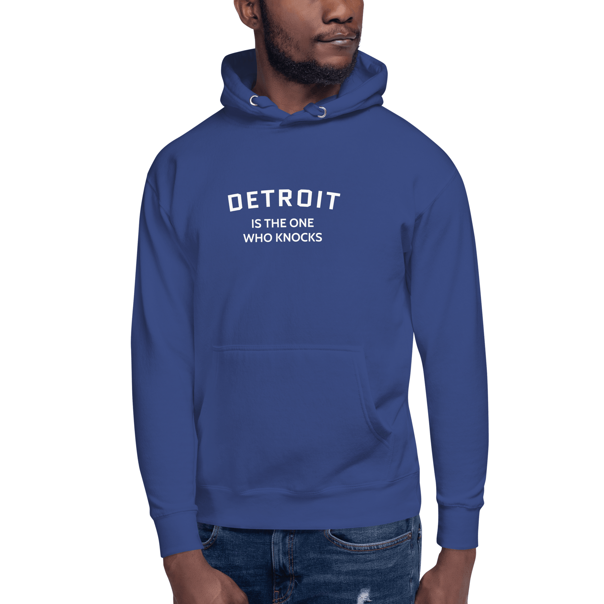 'Detroit is the One Who Knocks' Hoodie | Unisex Premium - Circumspice Michigan