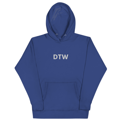 Detroit 'DTW' Premium Hoodie |  Unisex Embroidered - Circumspice Michigan