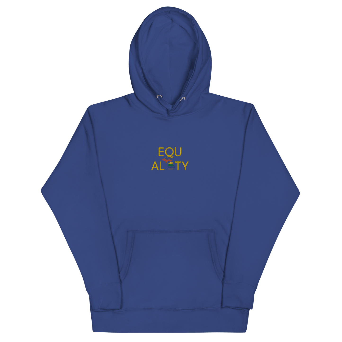 Michigan 'Equality' Premium Hoodie (w/ LGBTQ Pride Colors) | Embroidered - Circumspice Michigan