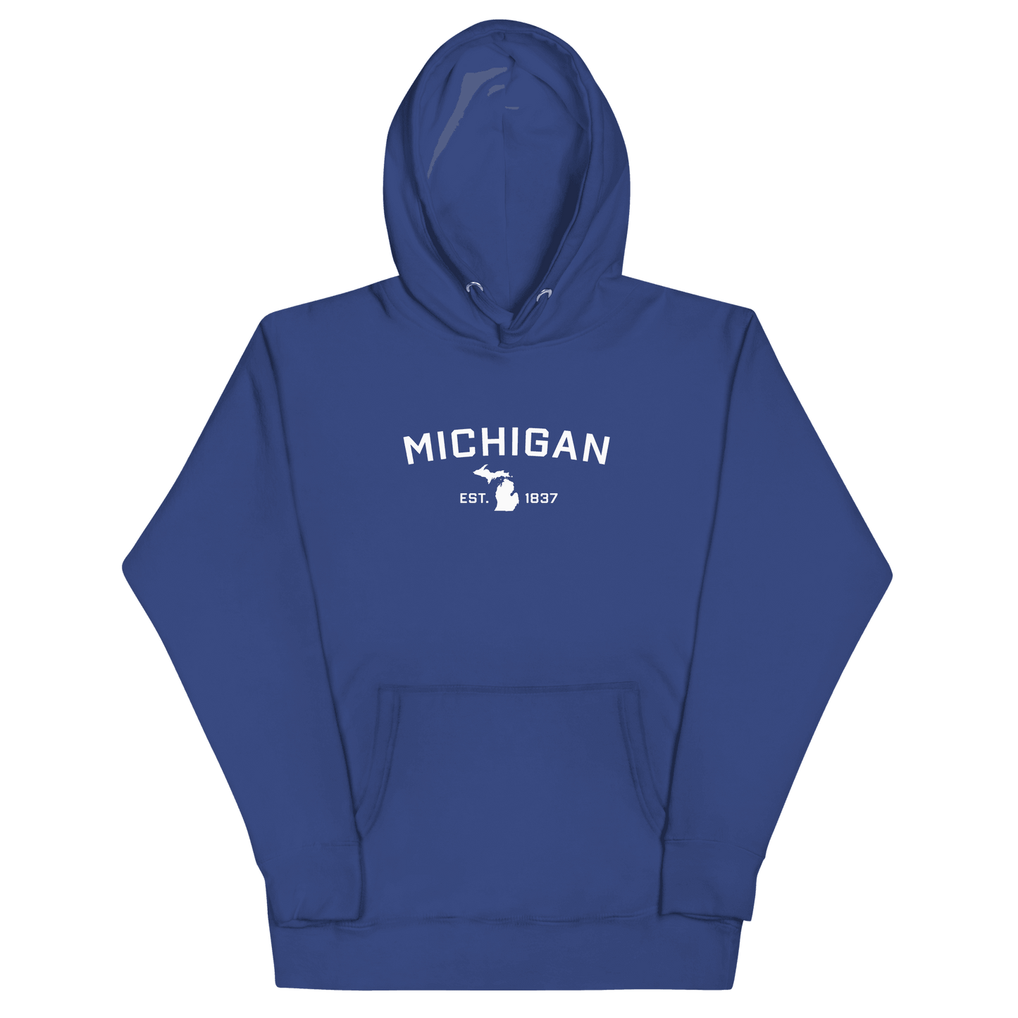 'Michigan EST 1837' Hoodie (w/ Michigan Outline) | Unisex Premium - Circumspice Michigan