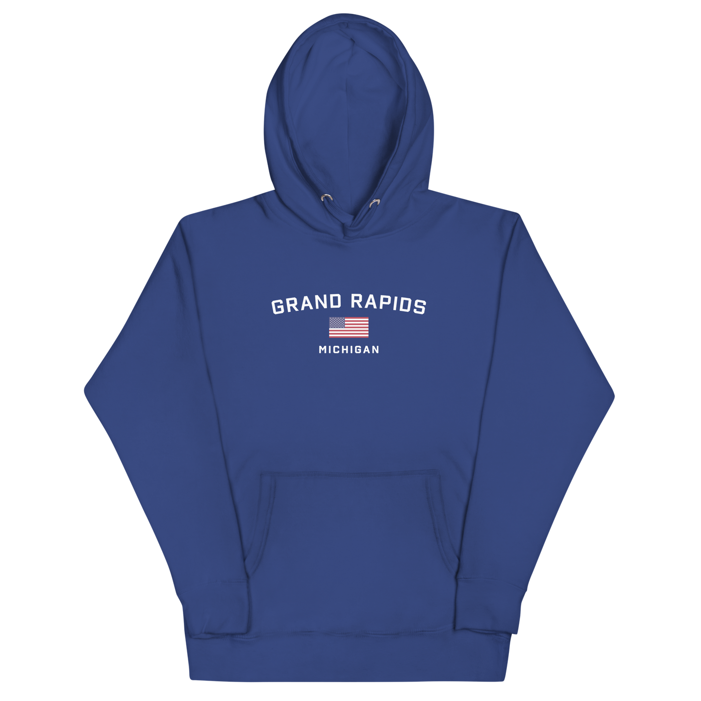 'Grand Rapids Michigan' Unisex Premium Hoodie (w/ USA Flag)