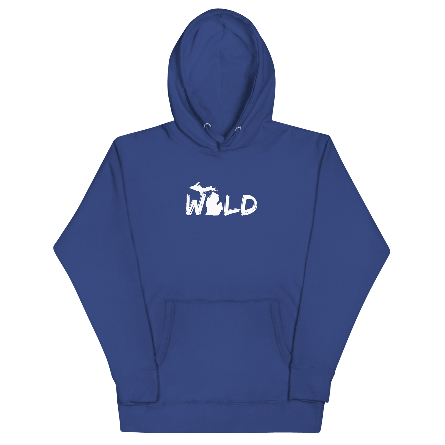 Michigan 'Wild' Hoodie (Paintbrush Font w/ MI Outline) | Unisex Premium - Circumspice Michigan