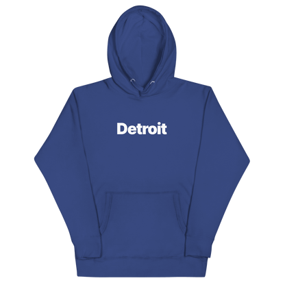 'Detroit' Hoodie (Swiss Sans Font) | Unisex Premium - Circumspice Michigan