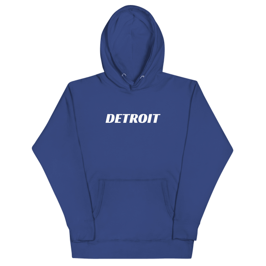 'Detroit' Hoodie (Racing Font) | Unisex Premium - Circumspice Michigan