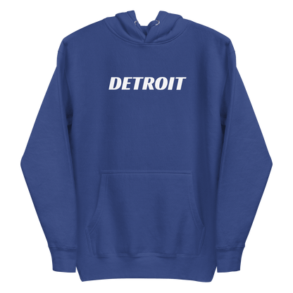 'Detroit' Hoodie (Racing Font) | Unisex Premium - Circumspice Michigan