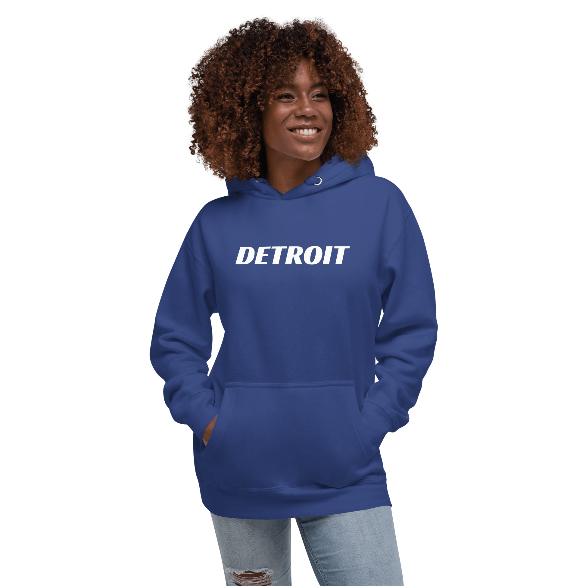 'Detroit' Hoodie (Racing Font) | Unisex Premium - Circumspice Michigan