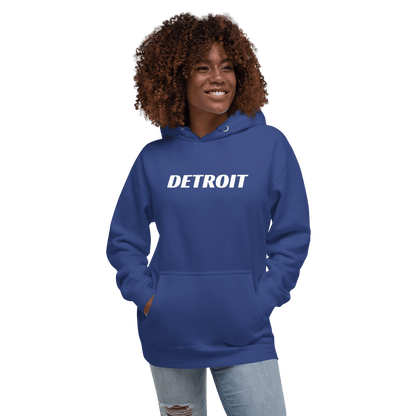 'Detroit' Hoodie (Racing Font) | Unisex Premium - Circumspice Michigan