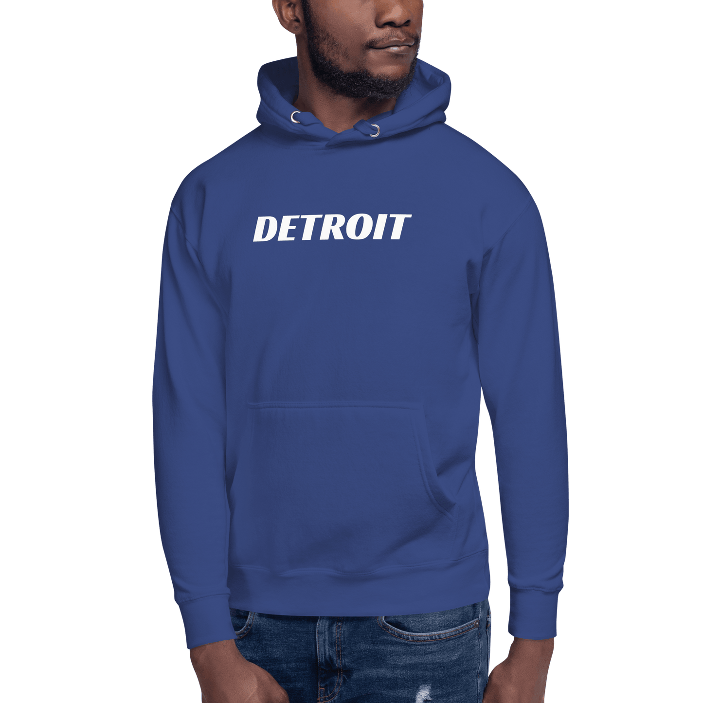 'Detroit' Hoodie (Racing Font) | Unisex Premium - Circumspice Michigan