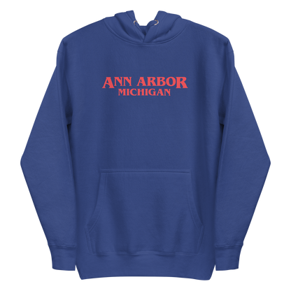 'Ann Arbor Michigan' Unisex Premium Hoodie (1980s Drama Parody)