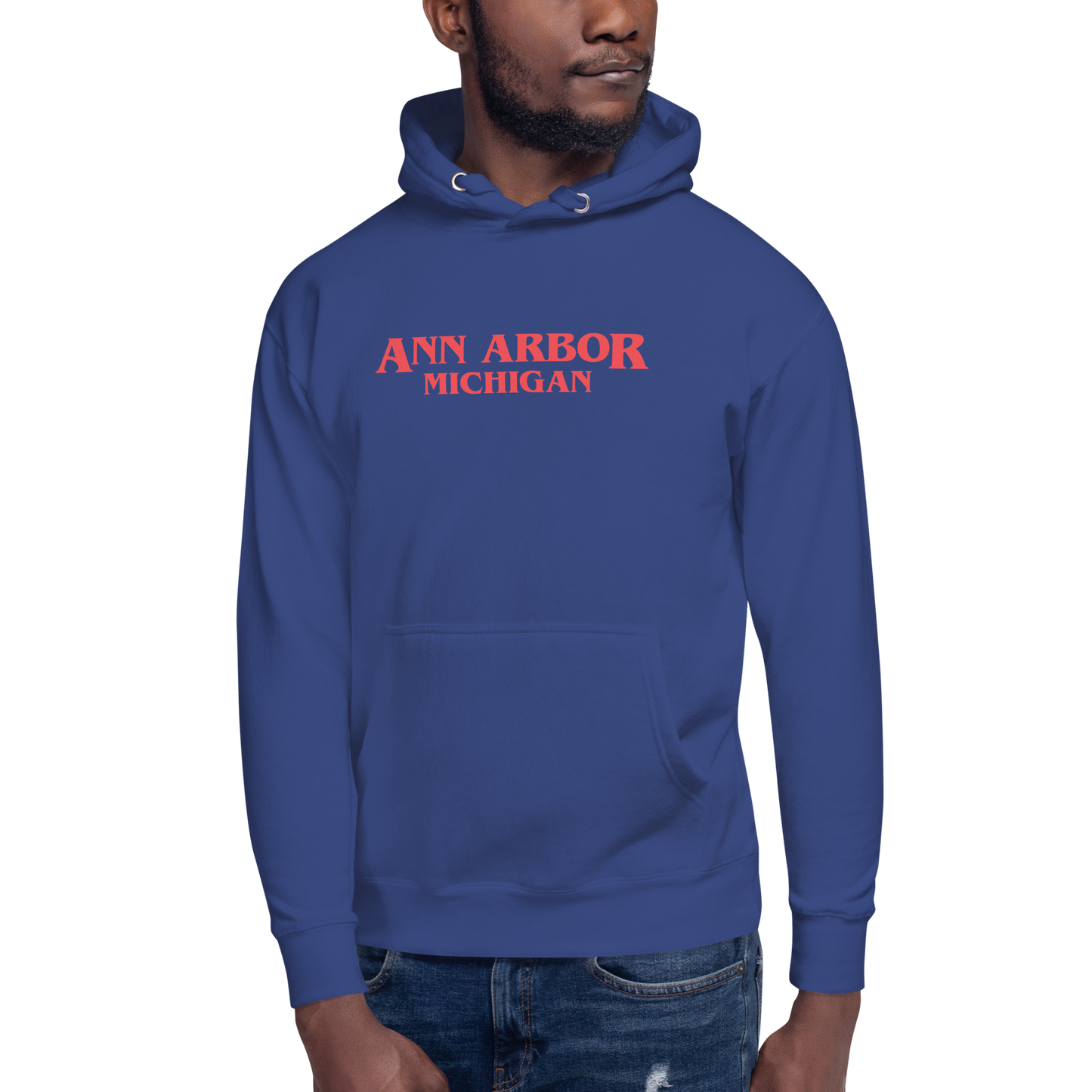 'Ann Arbor Michigan' Unisex Premium Hoodie (1980s Drama Parody)