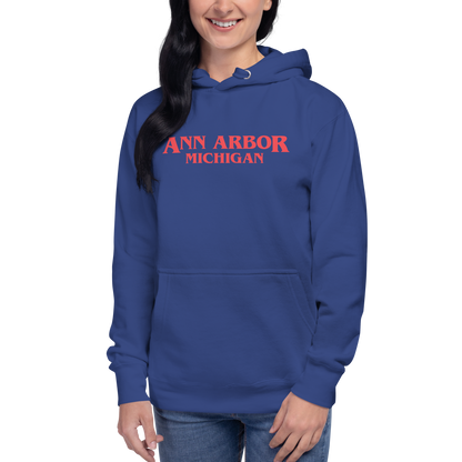 'Ann Arbor Michigan' Unisex Premium Hoodie (1980s Drama Parody)