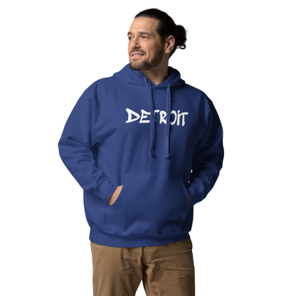 'Detroit' Unisex Premium Hoodie (1980s Hip Hop Font)