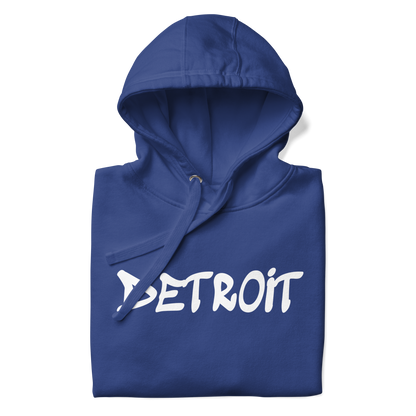 'Detroit' Unisex Premium Hoodie (1980s Hip Hop Font)