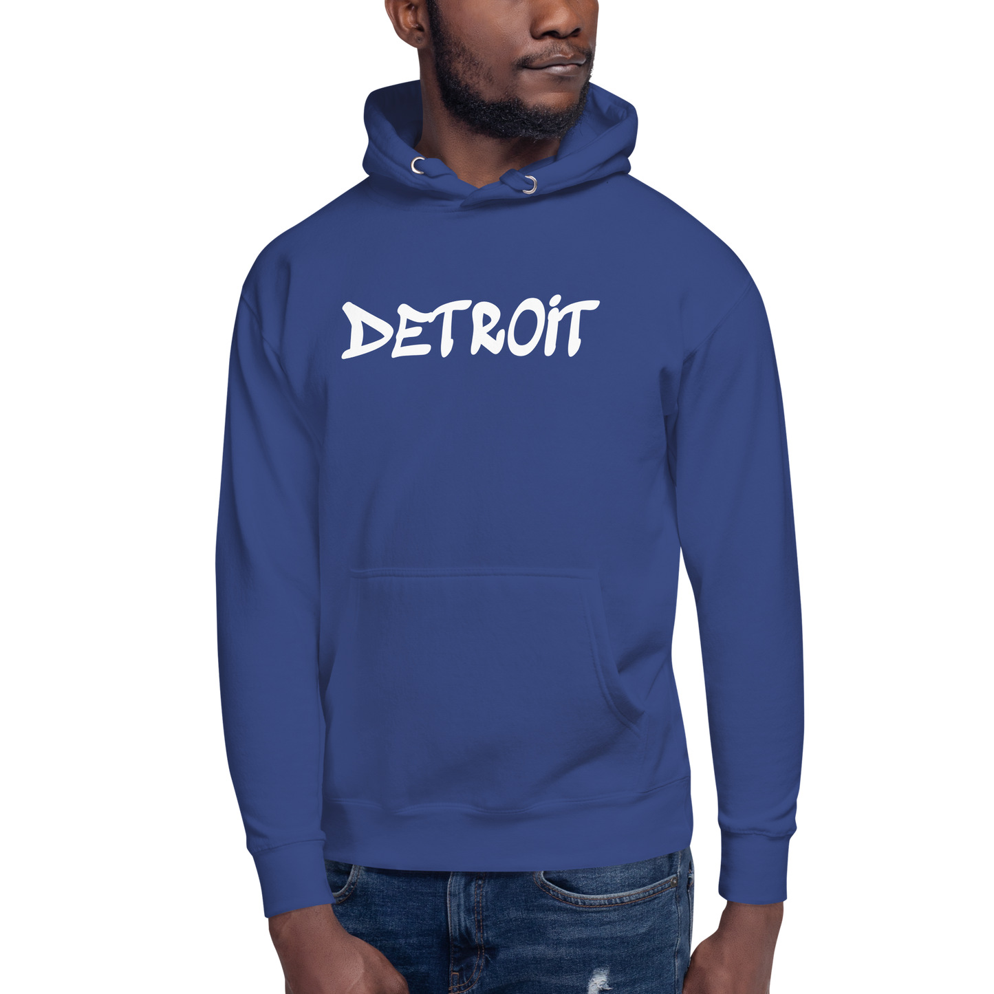 'Detroit' Unisex Premium Hoodie (1980s Hip Hop Font)