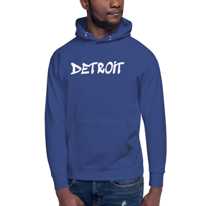 'Detroit' Unisex Premium Hoodie (1980s Hip Hop Font)