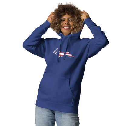 Michigan Upper Peninsula Hoodie (w/ UP USA Flag Outline) | Unisex Premium