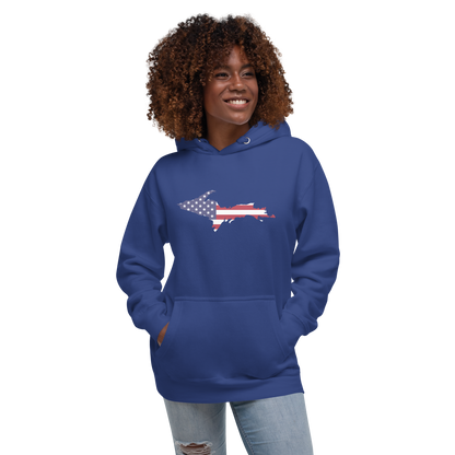 Michigan Upper Peninsula Hoodie (w/ UP USA Flag Outline) | Unisex Premium