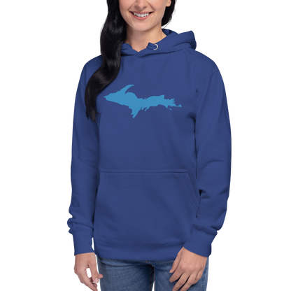 Michigan Upper Peninsula Hoodie (w/ Azure UP Outline) | Unisex Premium