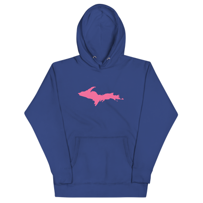 Michigan Upper Peninsula Hoodie (w/ Pink UP Outline) | Unisex Premium