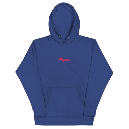 Michigan Upper Peninsula Hoodie (w/ Embroidered Pink UP Outline) | Unisex Premium