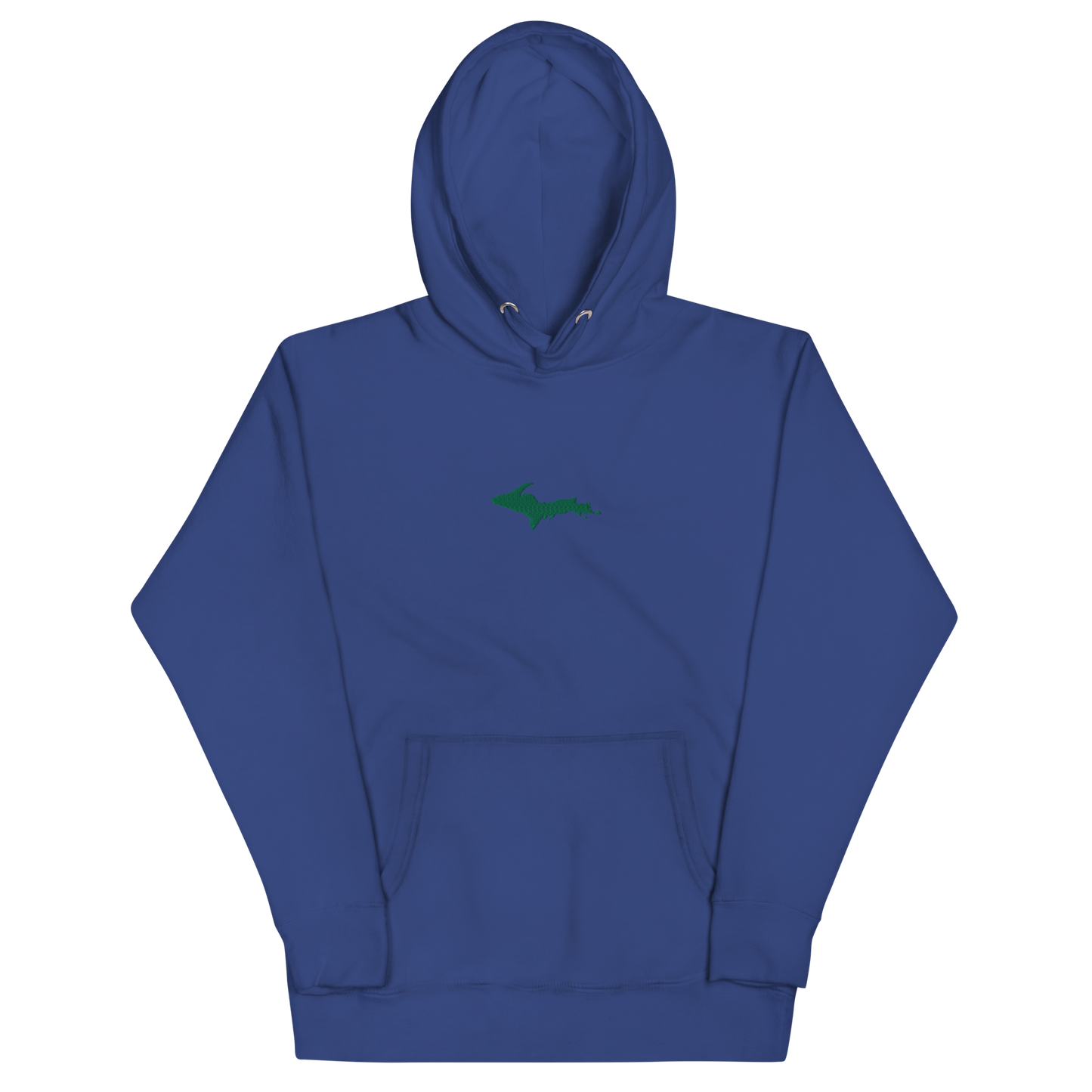 Michigan Upper Peninsula Hoodie (w/ Embroidered Green UP Outline) | Unisex Premium