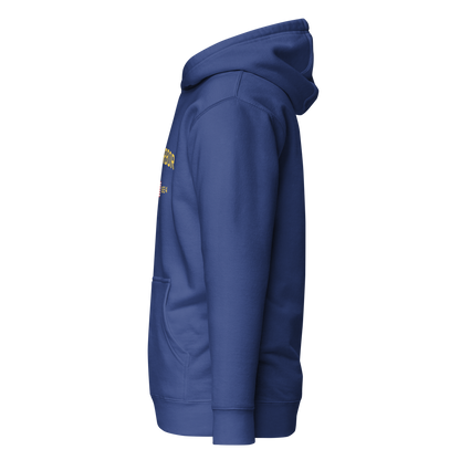 'Ann Arbor EST 1824' Unisex Premium Hoodie (Gold Type w/USA Flag Outline)