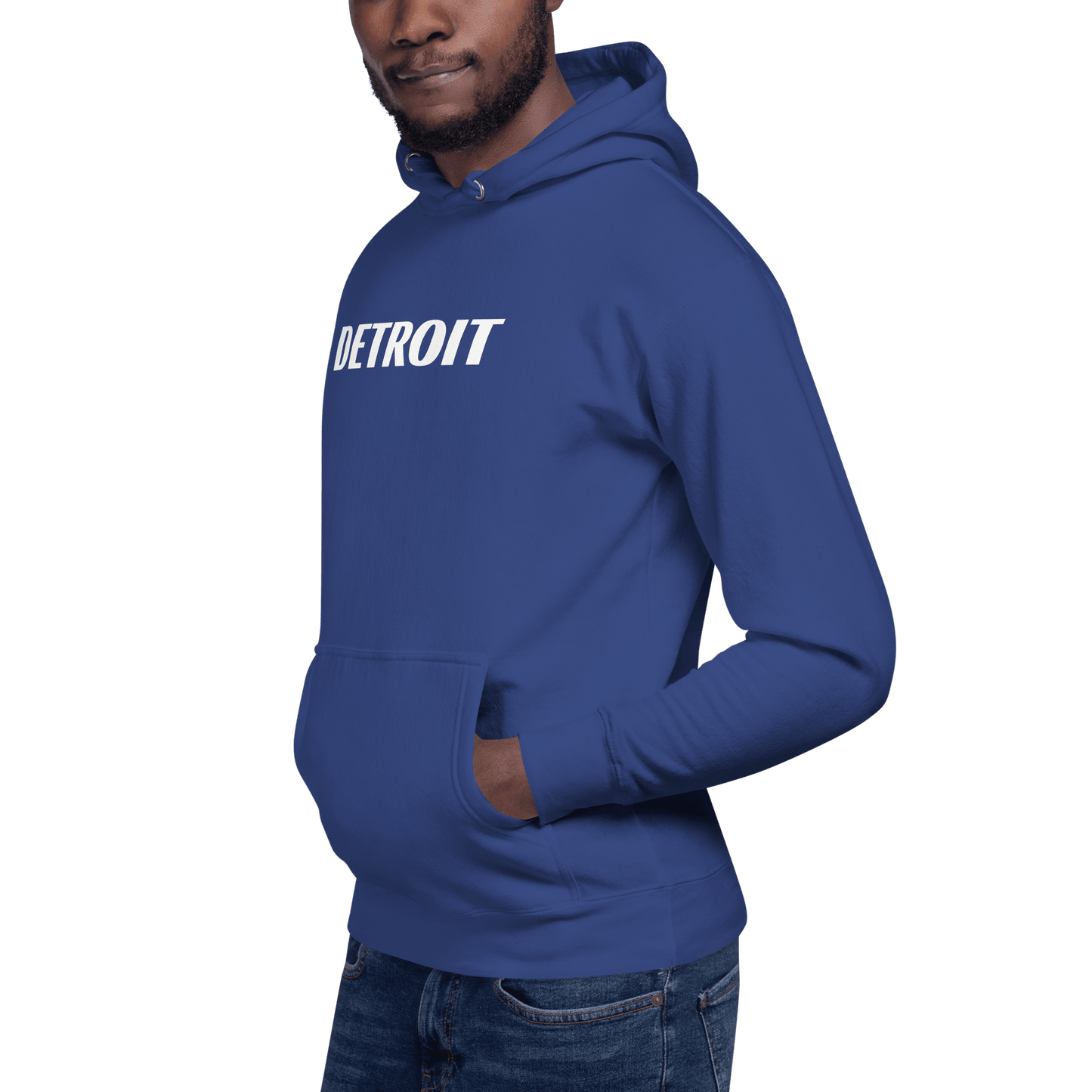 'Detroit' Hoodie (Racing Font) | Unisex Premium - Circumspice Michigan