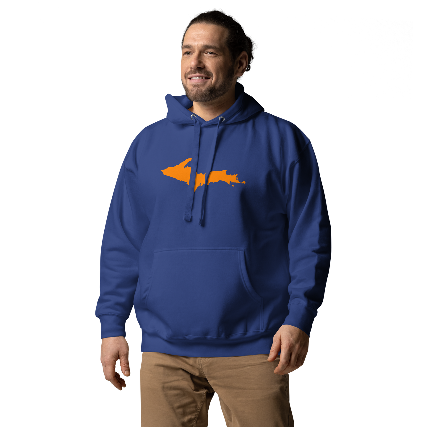 Michigan Upper Peninsula Hoodie (w/ Orange UP Outline) | Unisex Premium