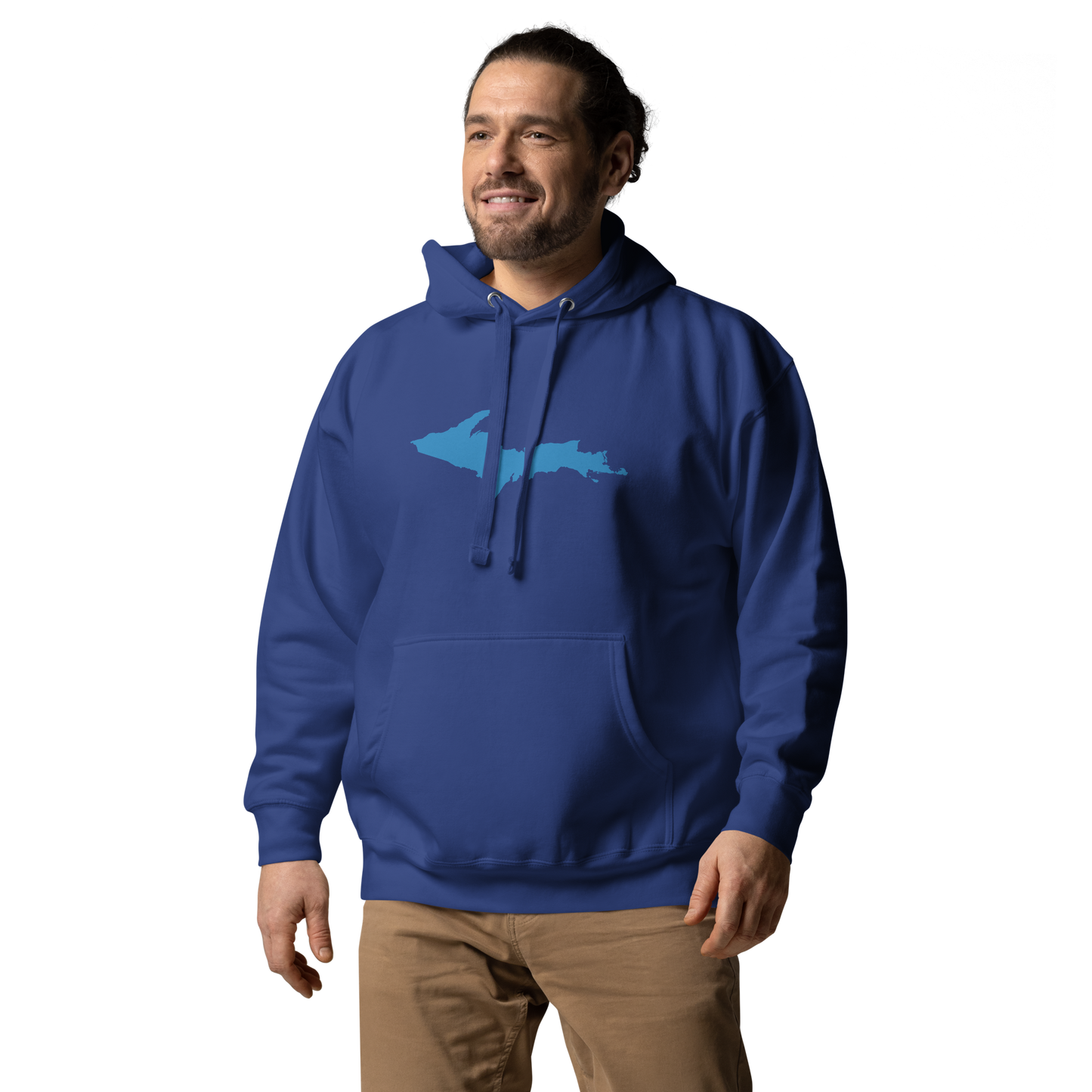 Michigan Upper Peninsula Hoodie (w/ Azure UP Outline) | Unisex Premium