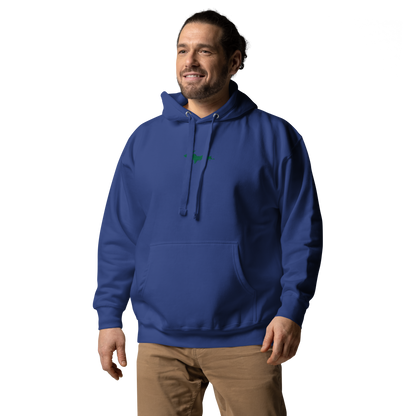 Michigan Upper Peninsula Hoodie (w/ Embroidered Green UP Outline) | Unisex Premium