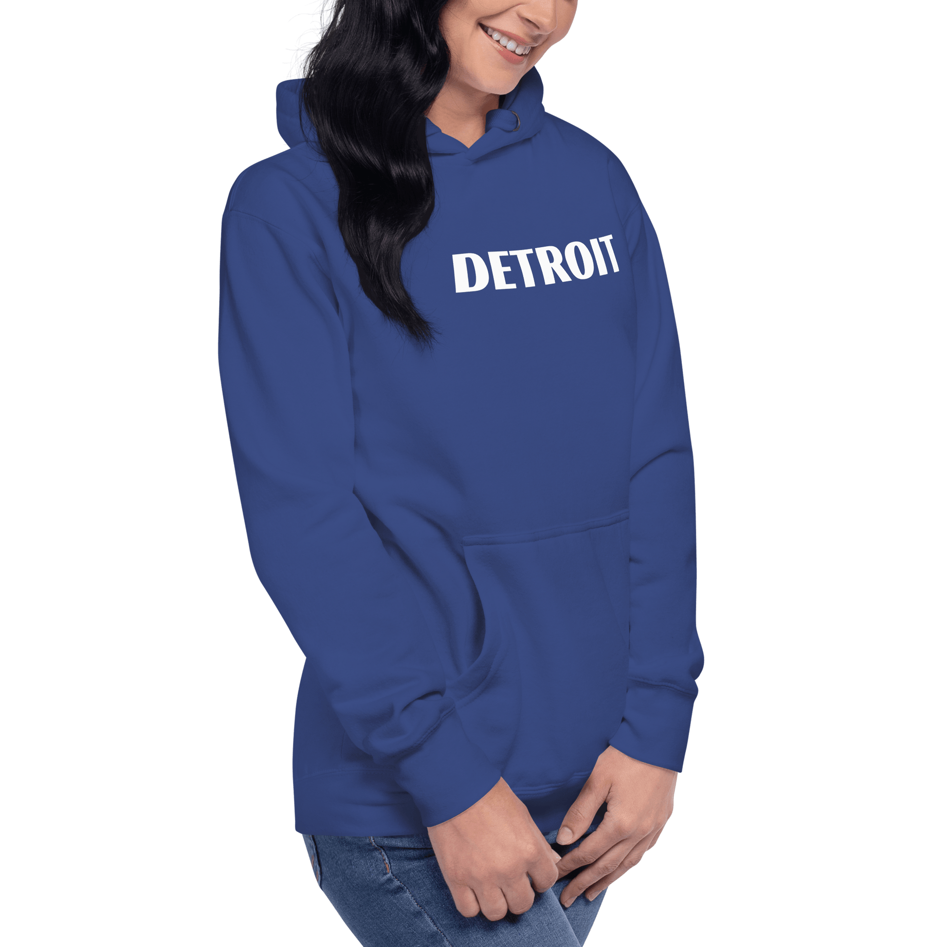 'Detroit' Hoodie (Racing Font) | Unisex Premium - Circumspice Michigan