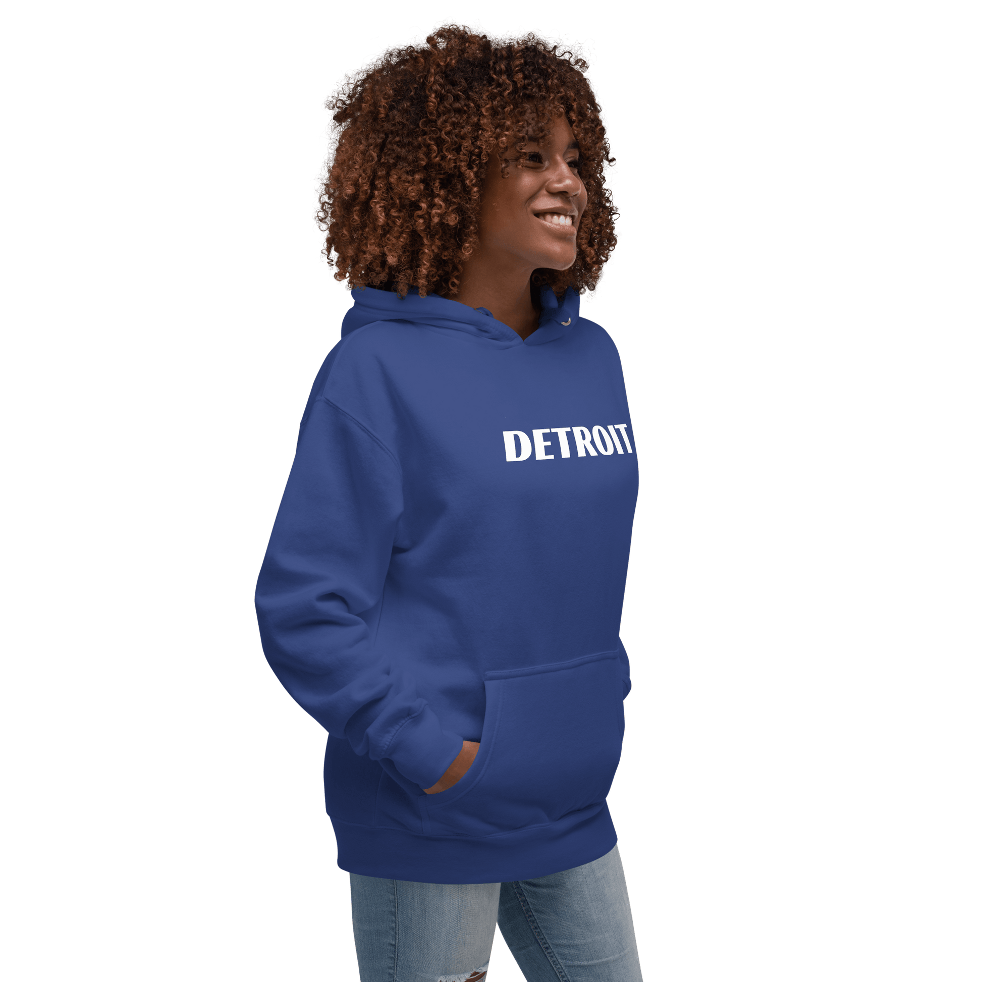 'Detroit' Hoodie (Racing Font) | Unisex Premium - Circumspice Michigan