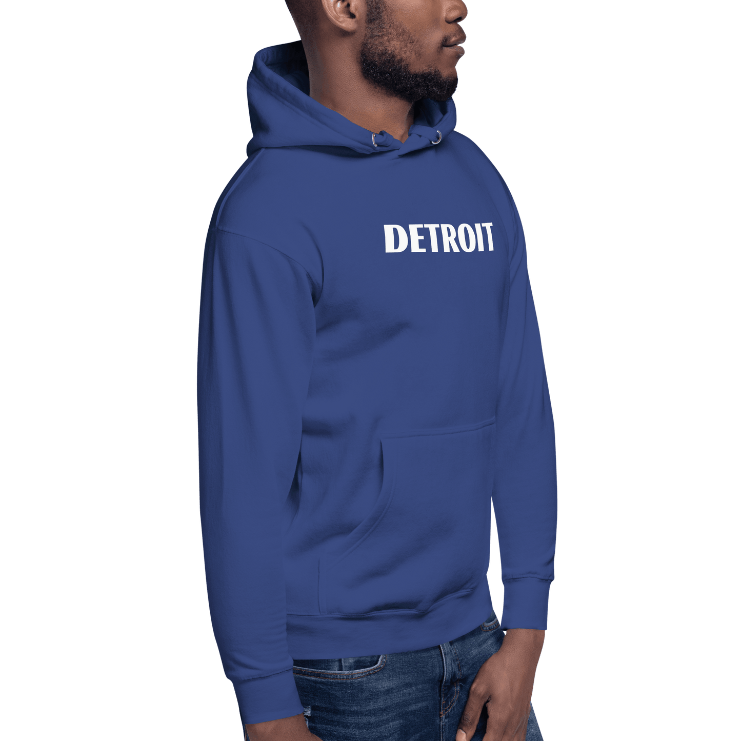 'Detroit' Hoodie (Racing Font) | Unisex Premium - Circumspice Michigan