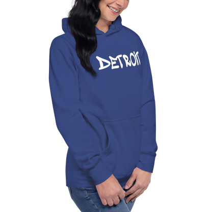 'Detroit' Unisex Premium Hoodie (1980s Hip Hop Font)