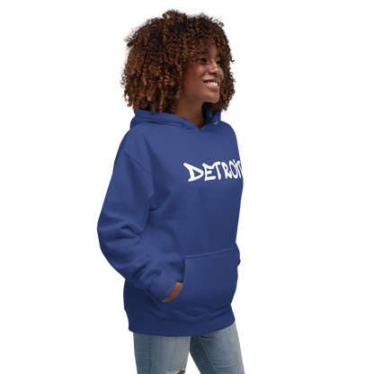 'Detroit' Unisex Premium Hoodie (1980s Hip Hop Font)