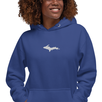 Michigan Upper Peninsula Hoodie (w/ Embroidered UP Outline) | Unisex Premium