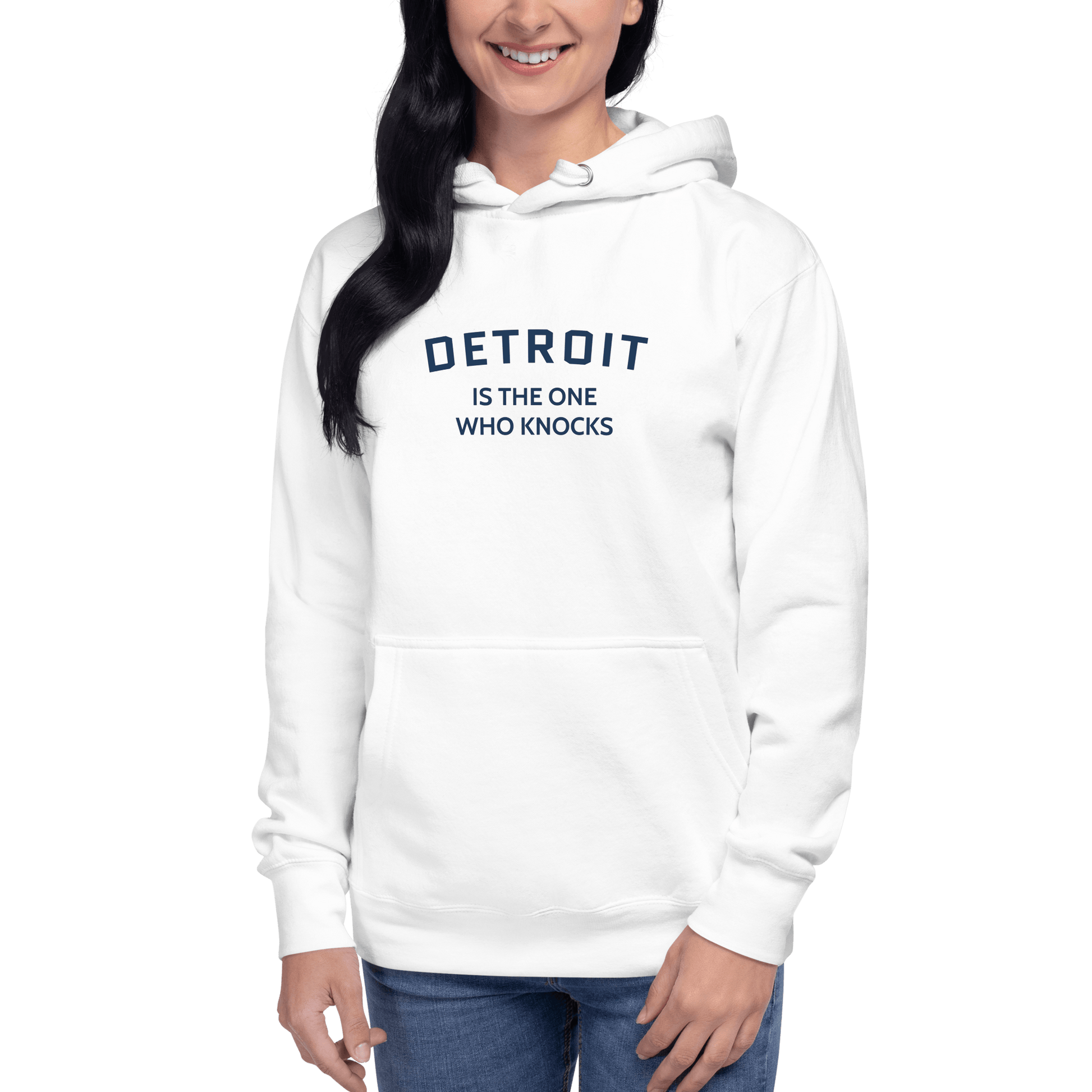 'Detroit is the One Who Knocks' Hoodie | Unisex Premium - Circumspice Michigan