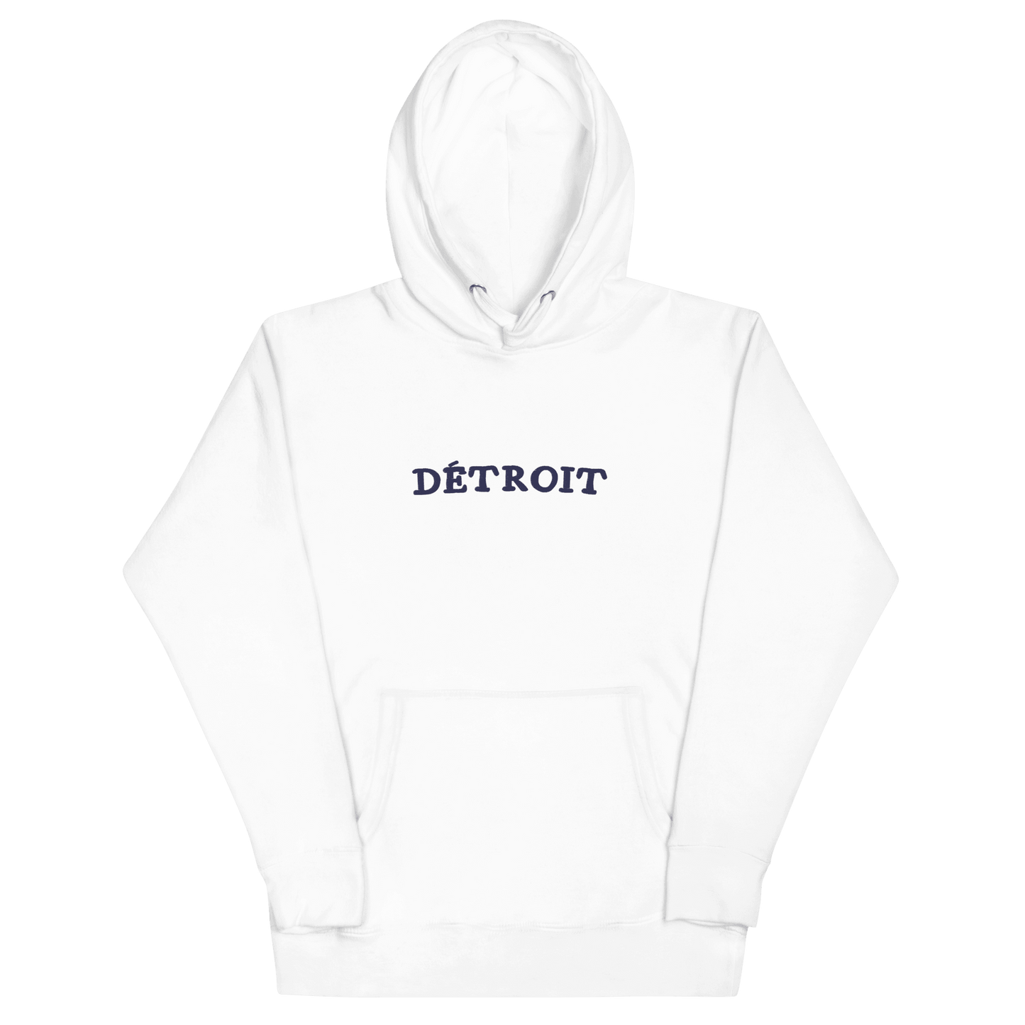 'Détroit' Embroidered Hoodie | Unisex Premium - Circumspice Michigan