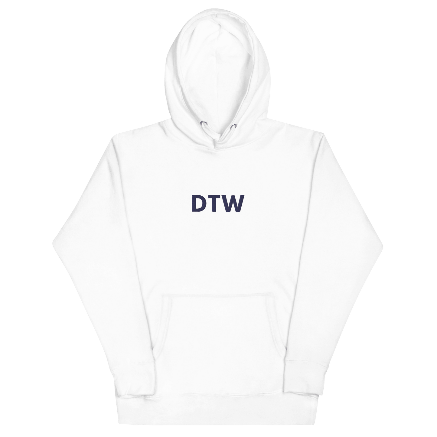 Detroit 'DTW' Premium Hoodie |  Unisex Embroidered - Circumspice Michigan